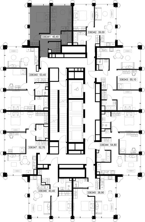 1-комнатная квартира, 40,4 м² — фото 2