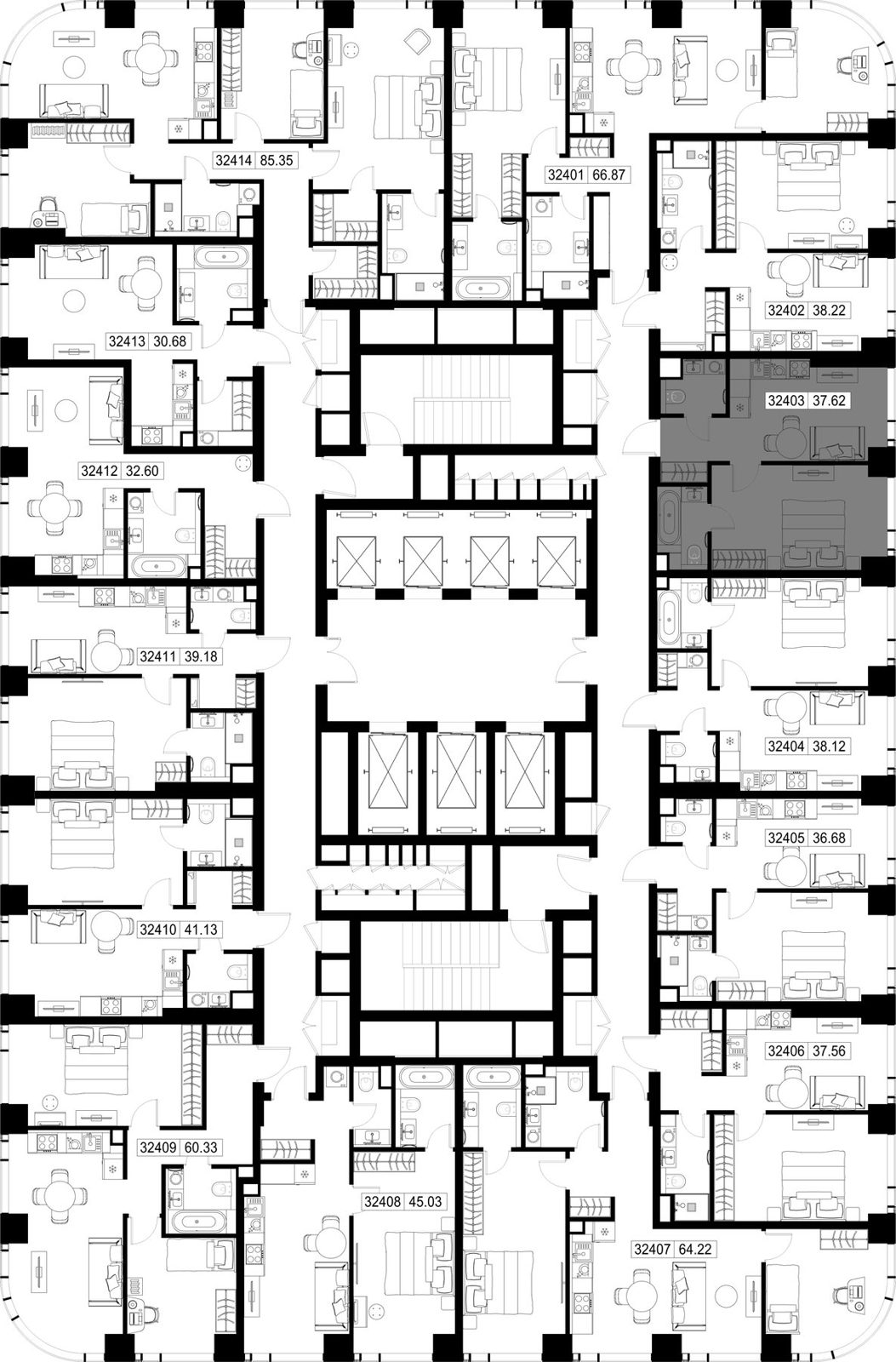 1-комнатная квартира, 37,6 м² — фото 2