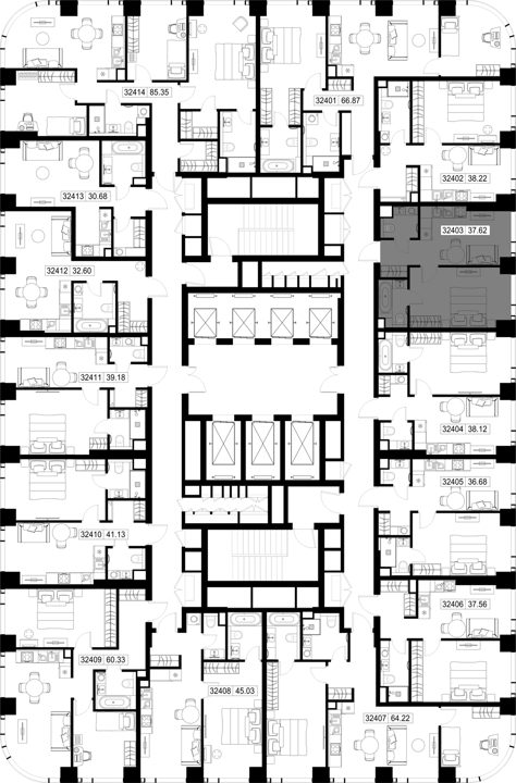 1-комнатная квартира, 37,6 м² — фото 2