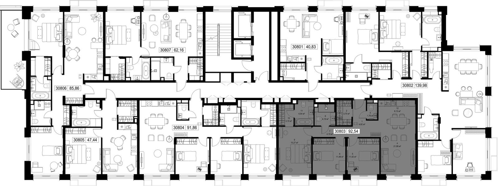 3-комнатная квартира, 92,5 м² — фото 2