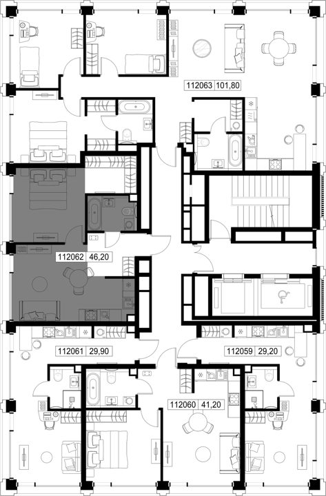 1-комнатная квартира, 46,2 м² — фото 2