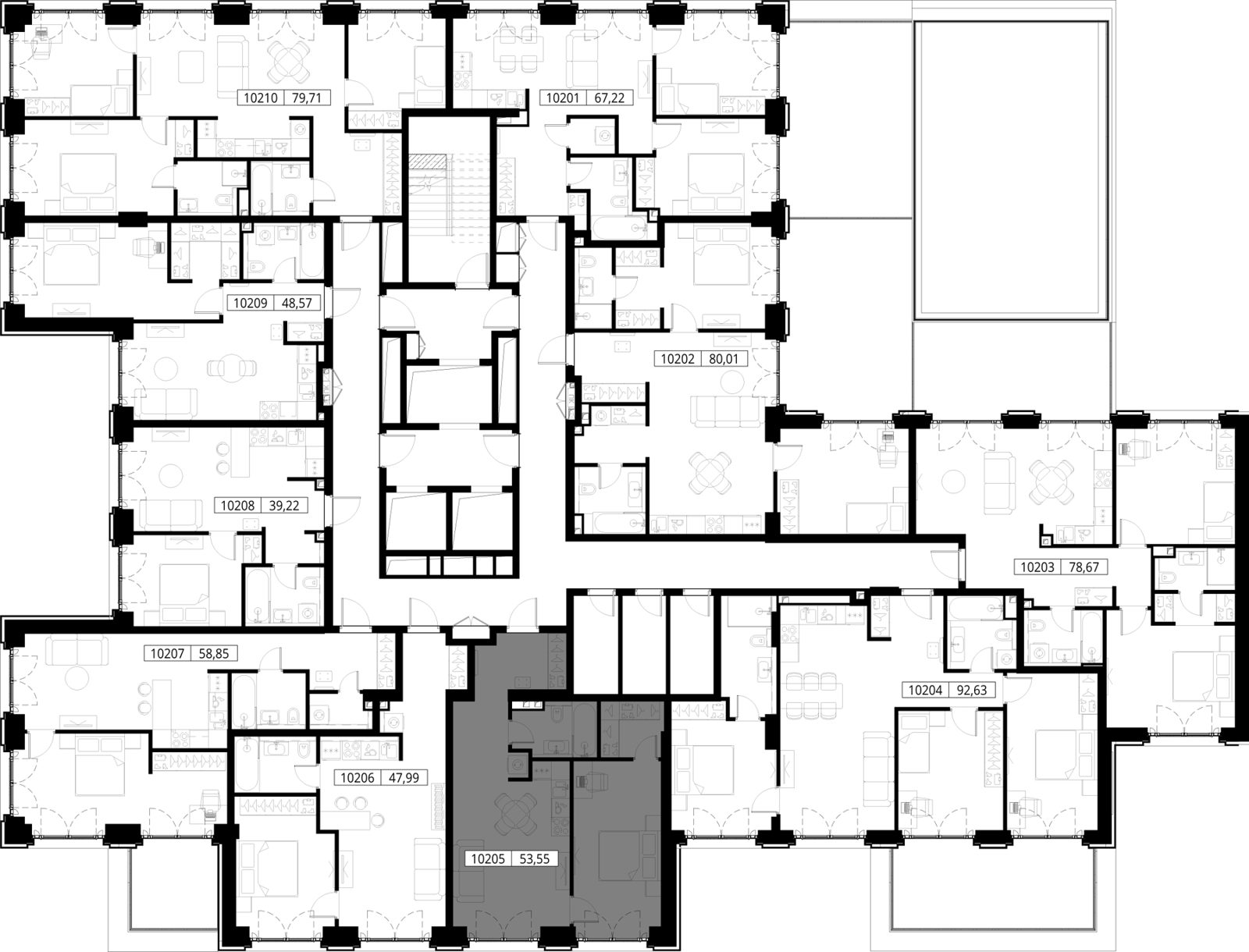 1-комнатная квартира, 53,5 м² — фото 2