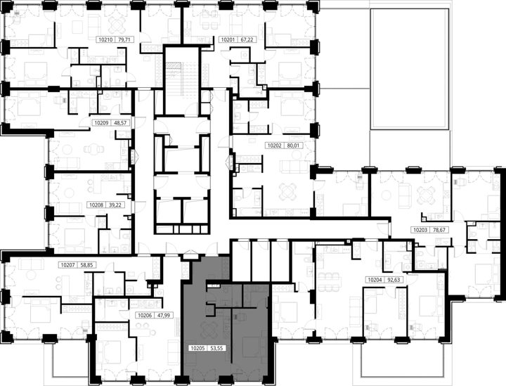 1-комнатная квартира, 53,5 м² — фото 2