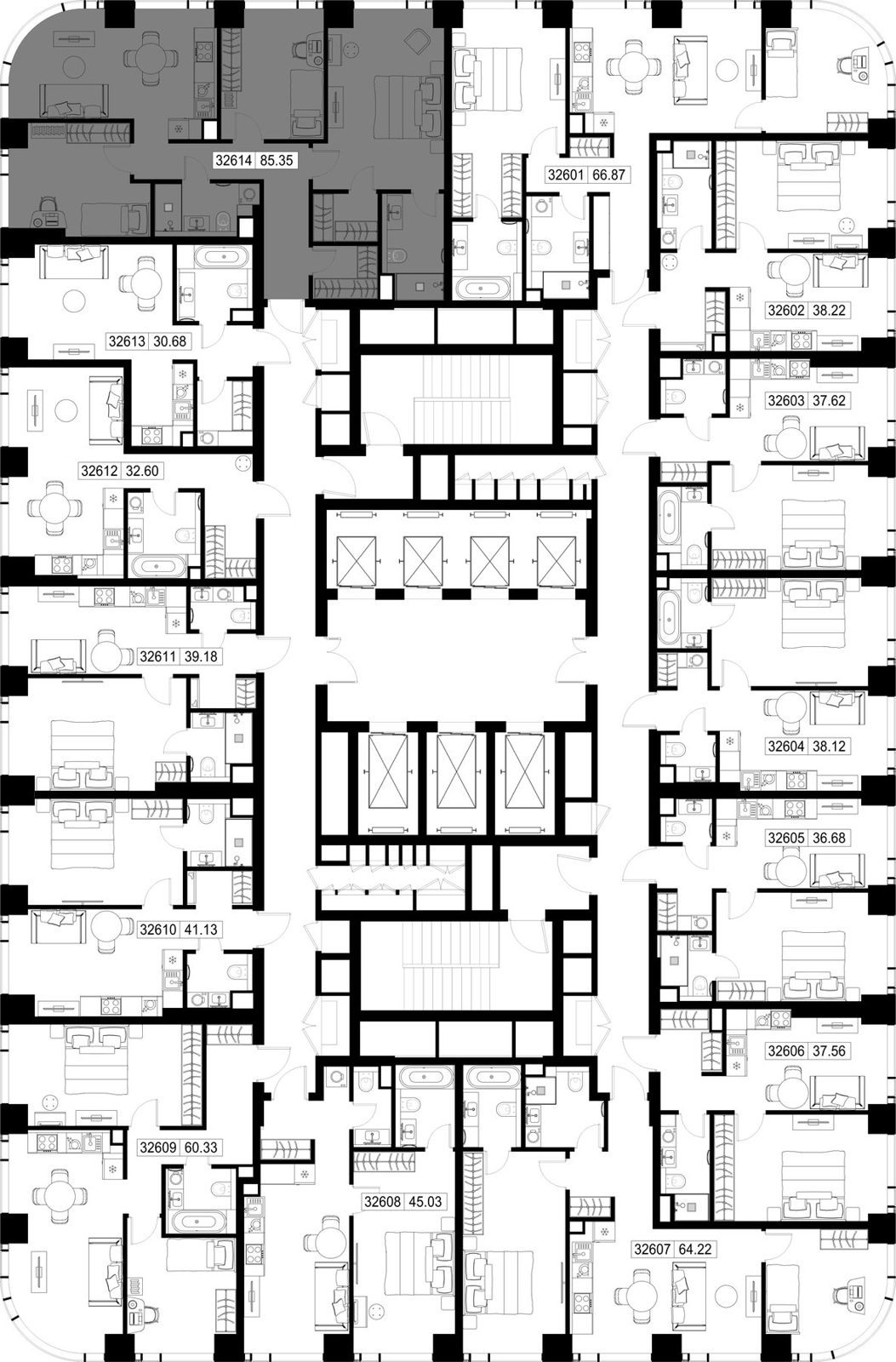 3-комнатная квартира, 85,3 м² — фото 2
