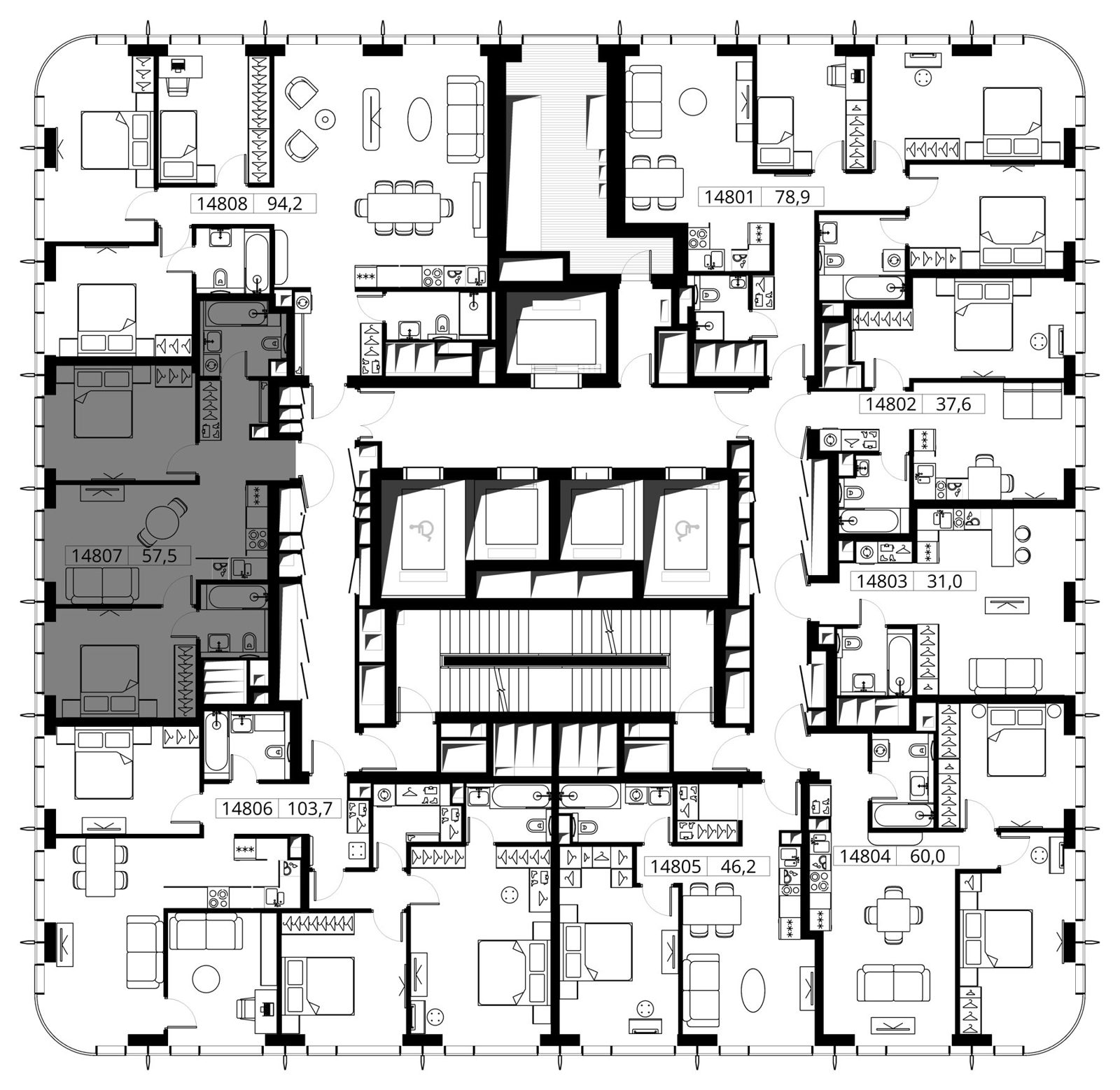 1-комнатная квартира, 37,6 м² — фото 2