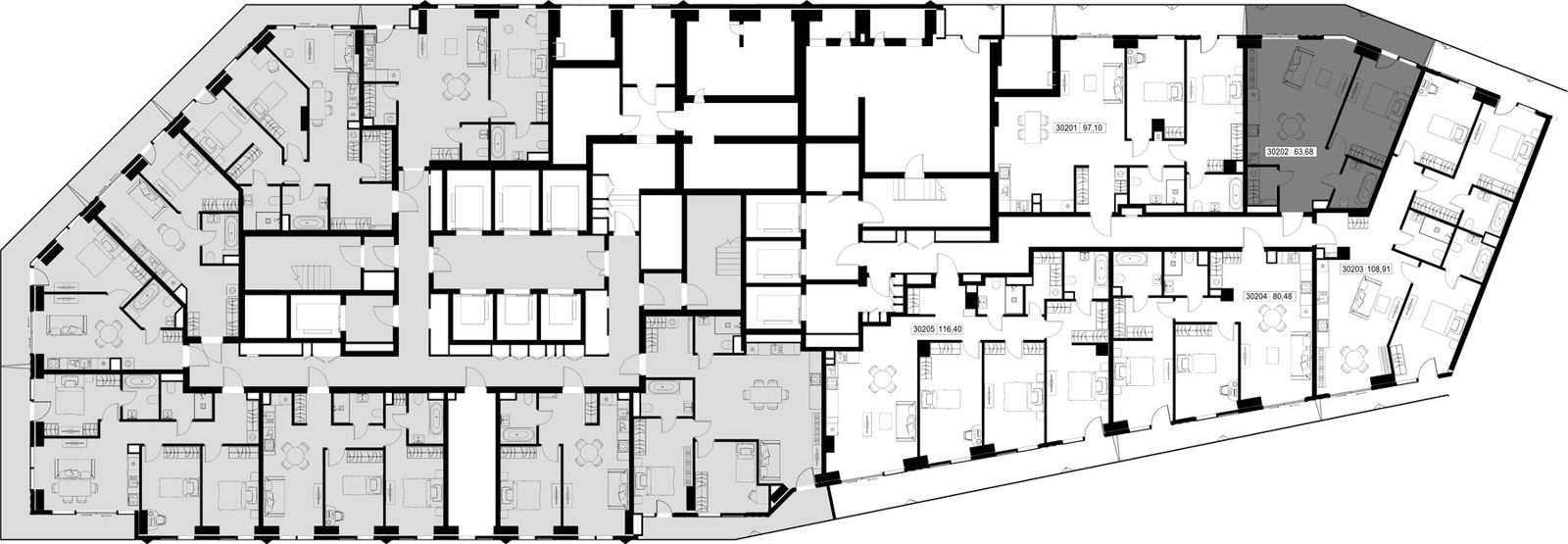1-комнатная квартира, 63,7 м² — фото 2