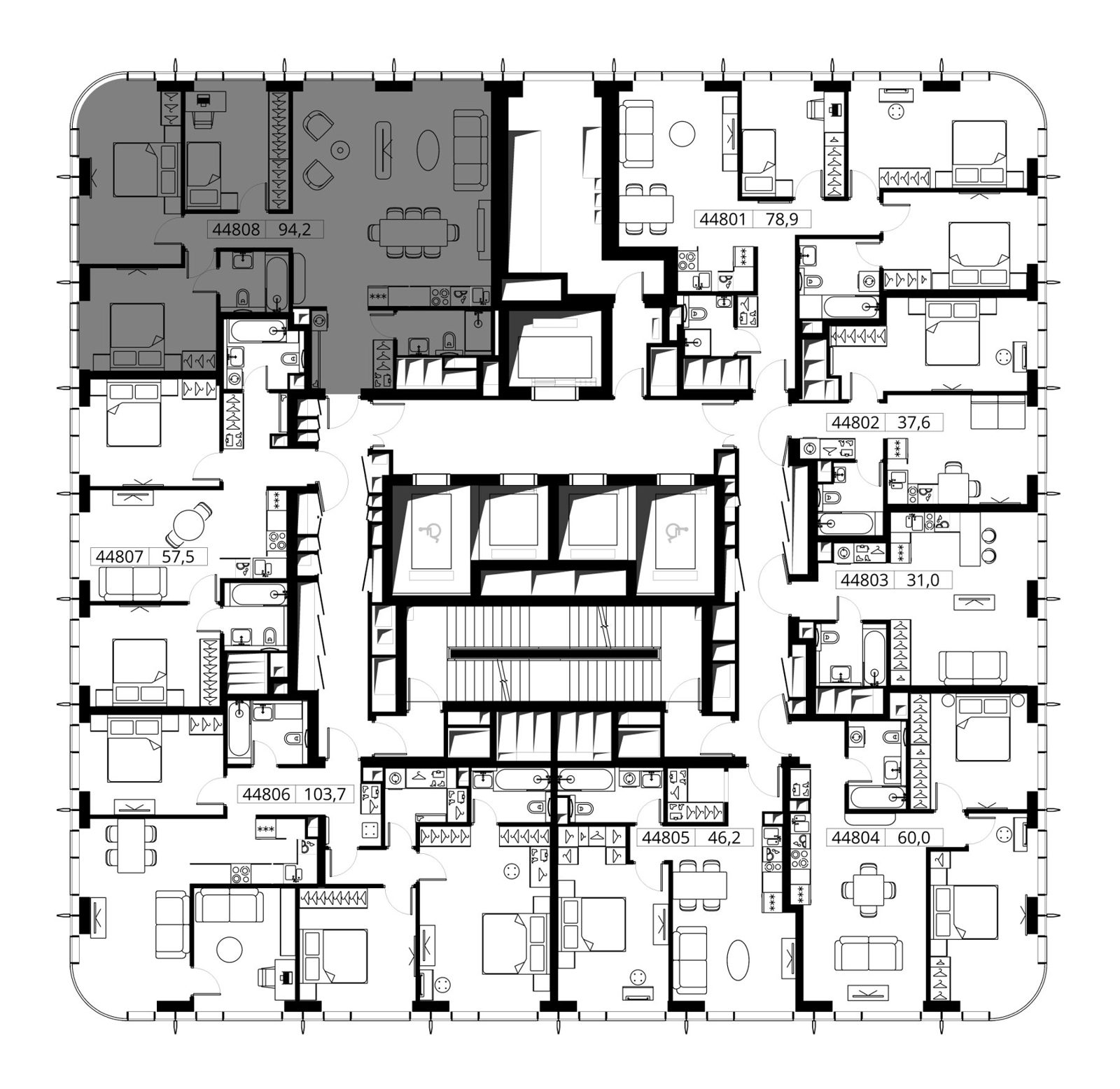 3-комнатная квартира, 94,2 м² — фото 2