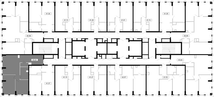 2-комнатная квартира, 65,9 м² — фото 2