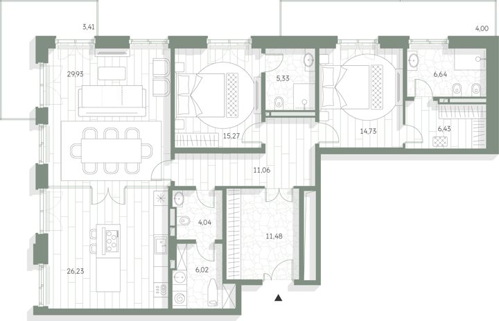 2-комнатная квартира, 144,6 м²