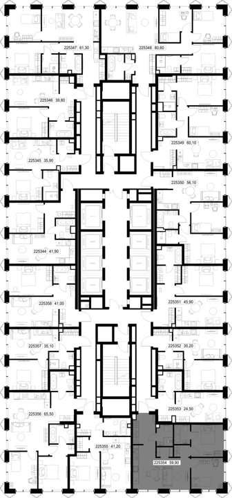 2-комнатная квартира, 59,9 м² — фото 2