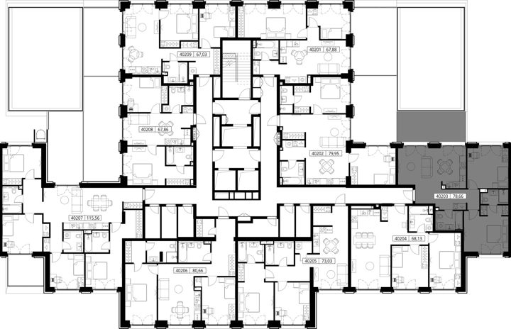 2-комнатная квартира, 78,7 м² — фото 2