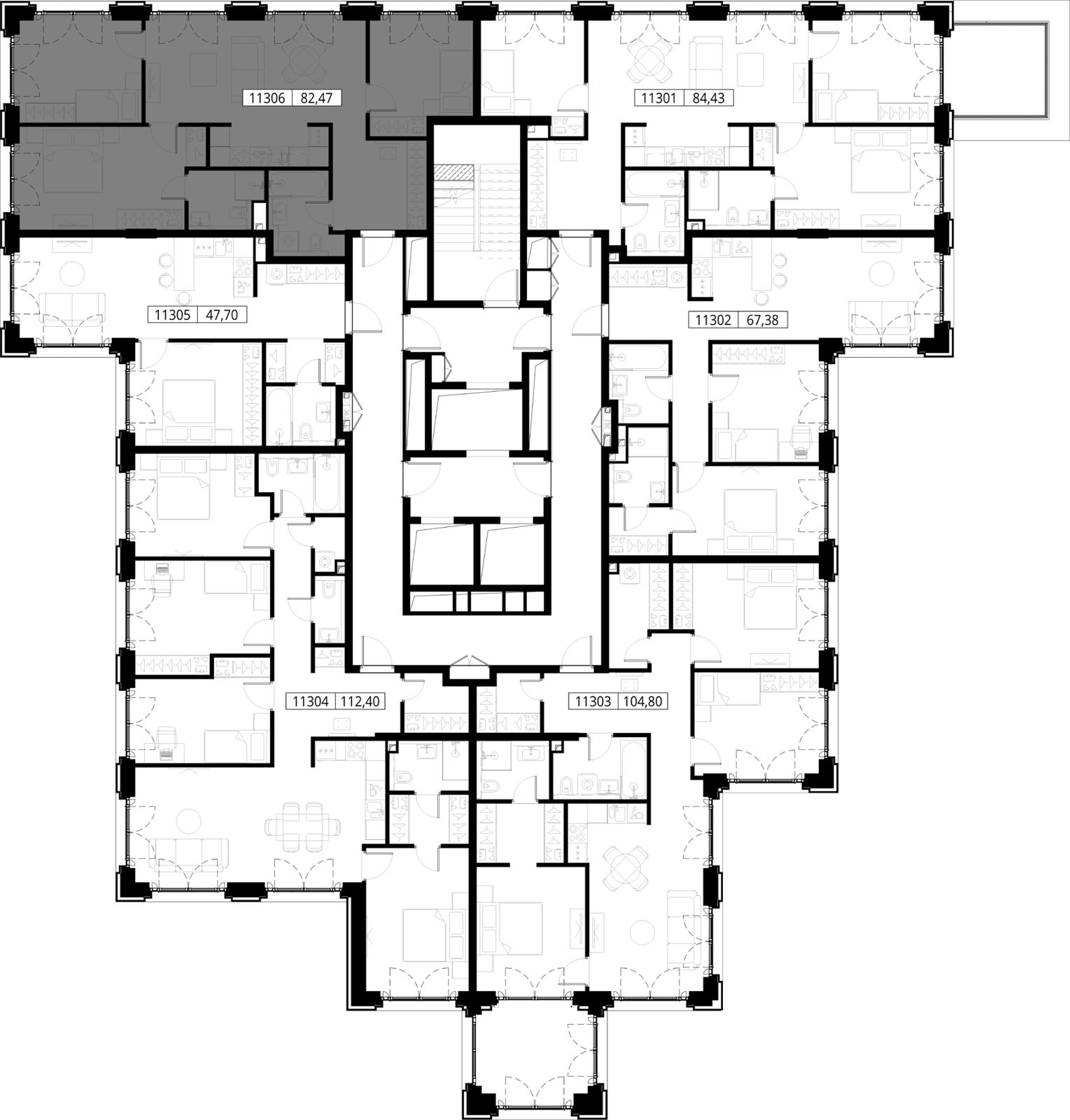 3-комнатная квартира, 82,5 м² — фото 2