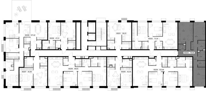 2-комнатная квартира, 76,6 м² — фото 2