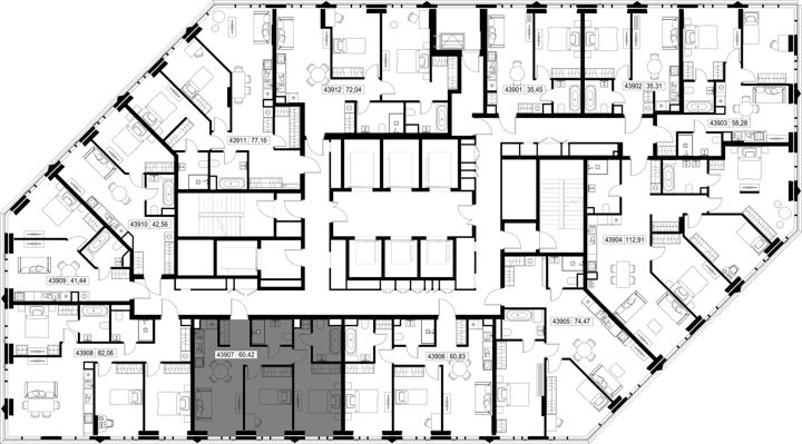 2-комнатная квартира, 60,4 м² — фото 2