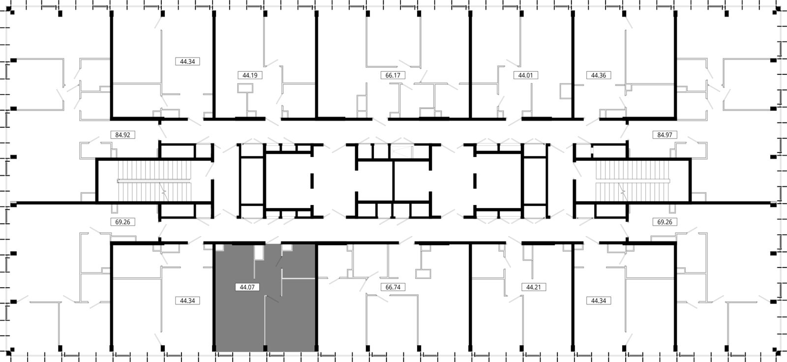 1-комнатная квартира, 44,1 м² — фото 2