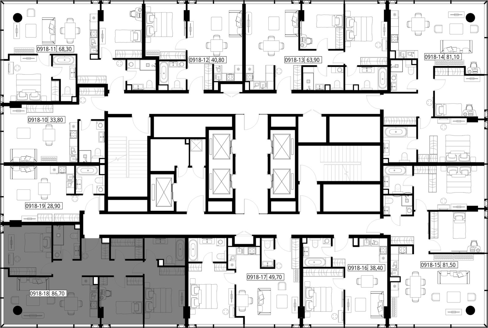 3-комнатная квартира, 86,7 м² — фото 2