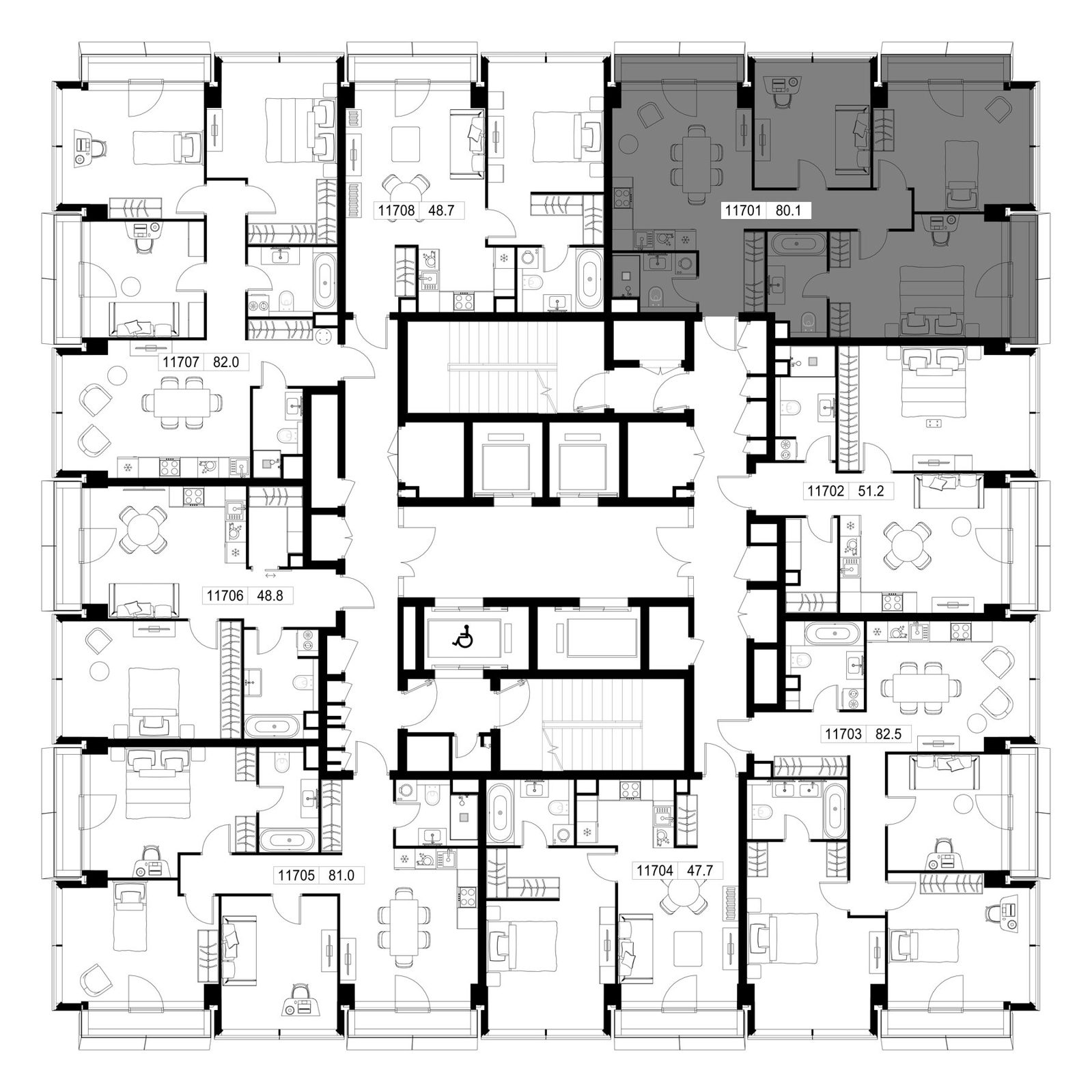 3-комнатная квартира, 80,1 м² — фото 2