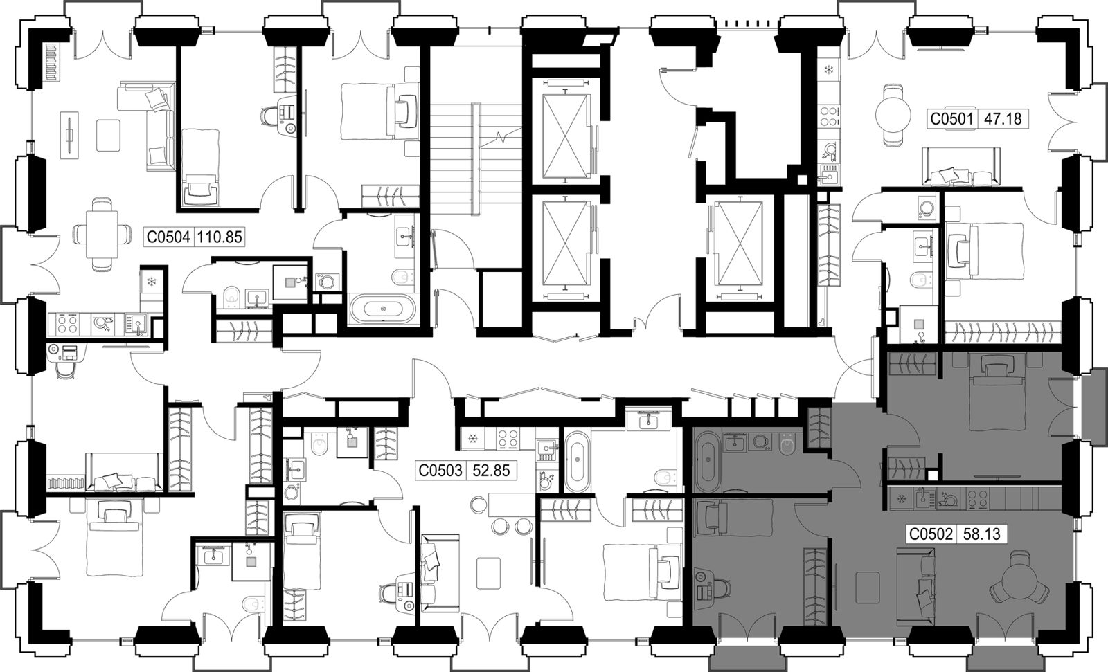 2-комнатная квартира, 59,1 м² — фото 2