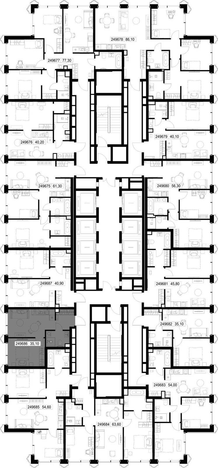 1-комнатная квартира, 35,1 м² — фото 2