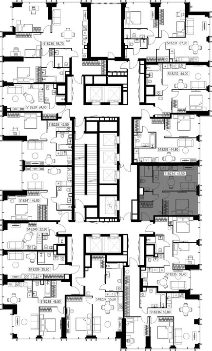 1-комнатная квартира, 45,5 м² — фото 2