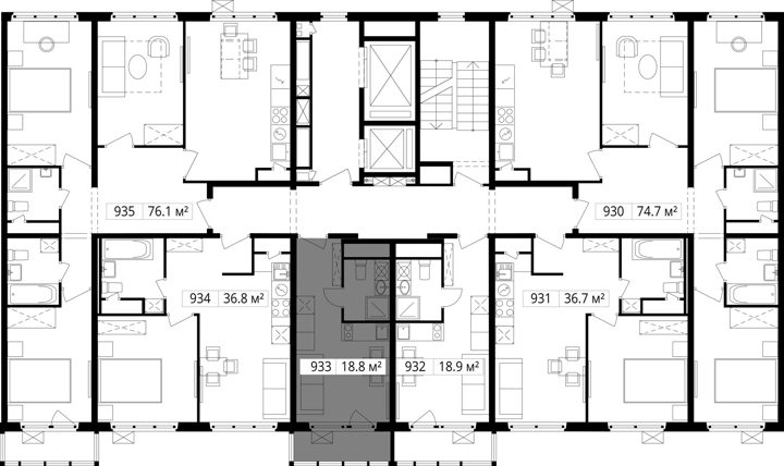 Квартира-студия, 18,8 м² — фото 2