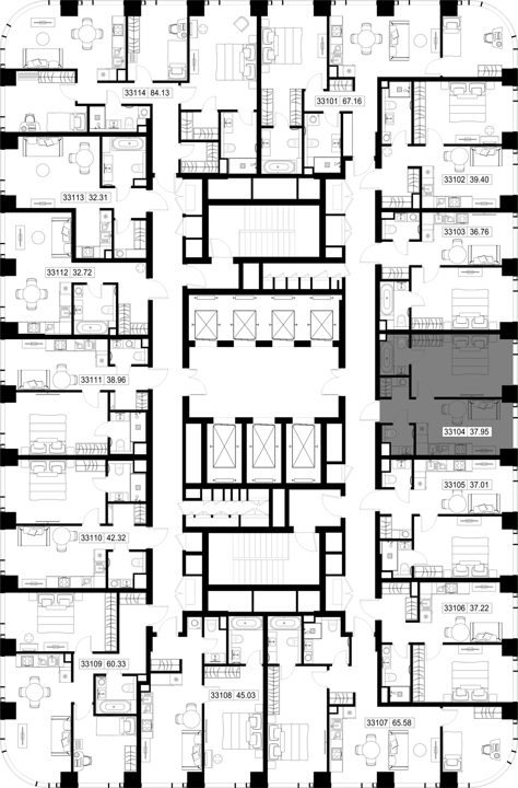 1-комнатная квартира, 38 м² — фото 2