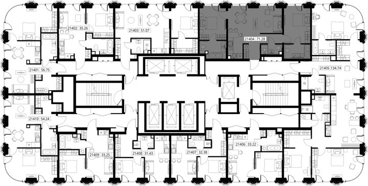 2-комнатная квартира, 69,9 м² — фото 2
