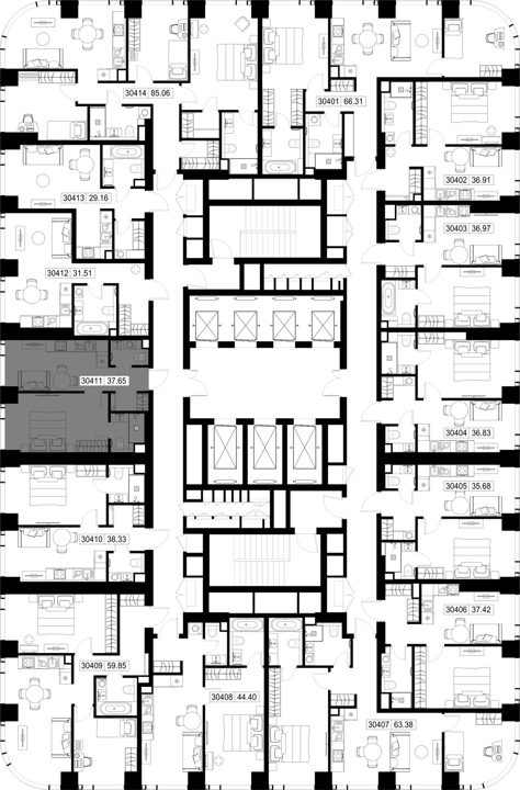 1-комнатная квартира, 37,6 м² — фото 2