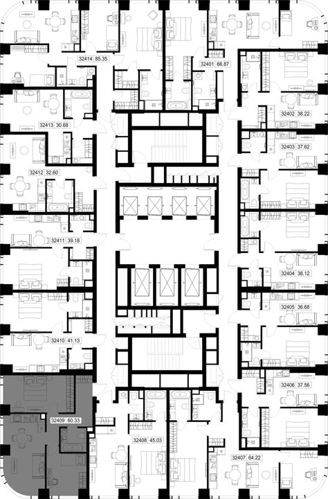 2-комнатная квартира, 60,3 м² — фото 2