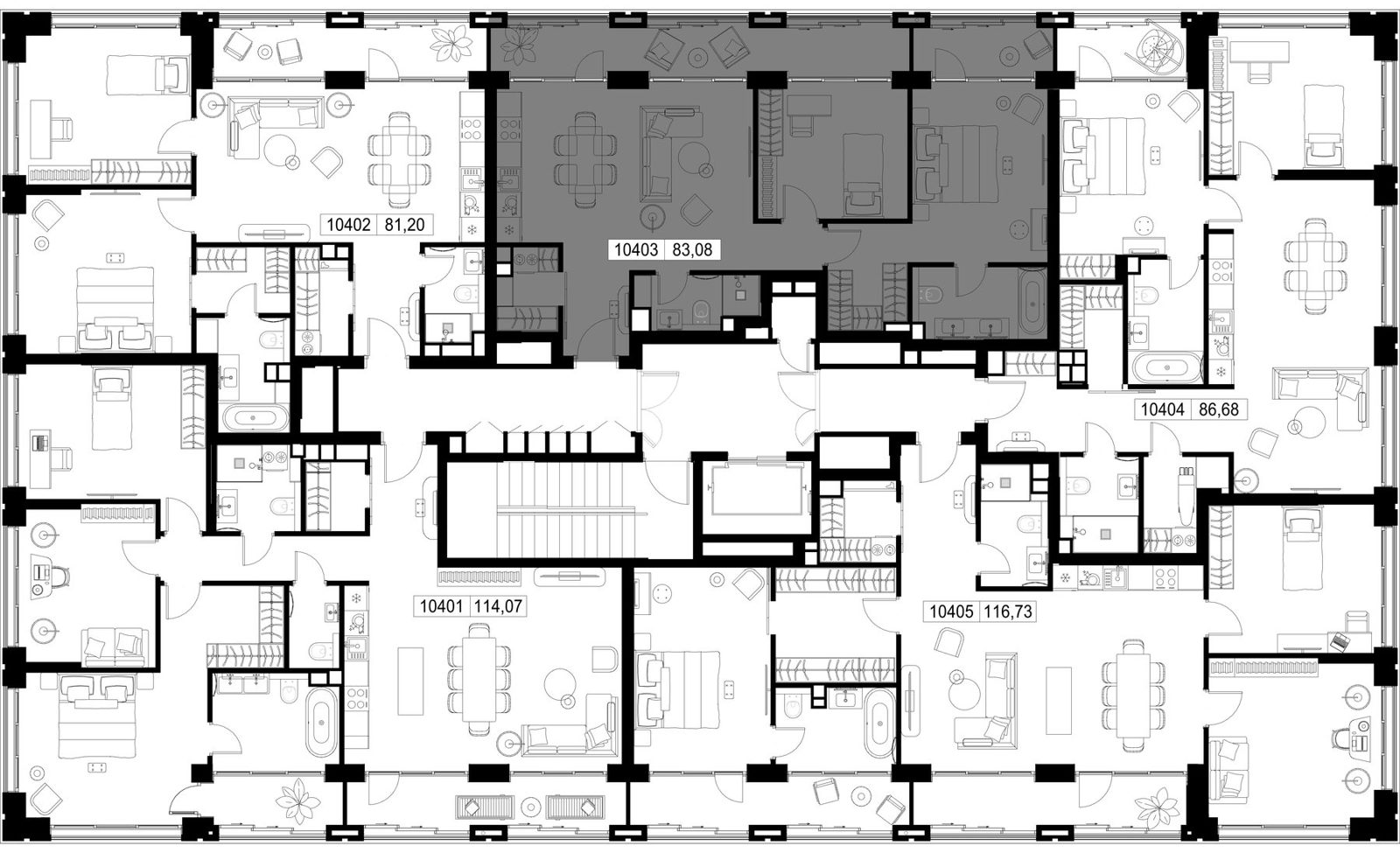 2-комнатная квартира, 83,1 м² — фото 2