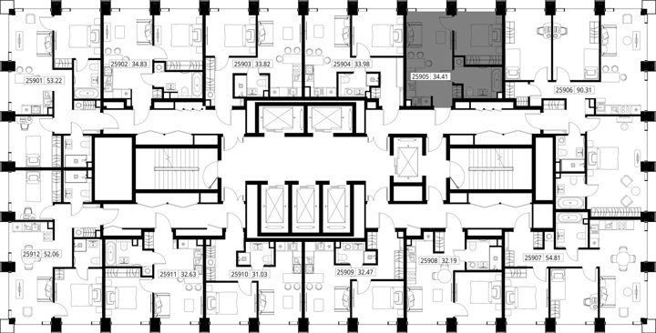 1-комнатная квартира, 34,4 м² — фото 2