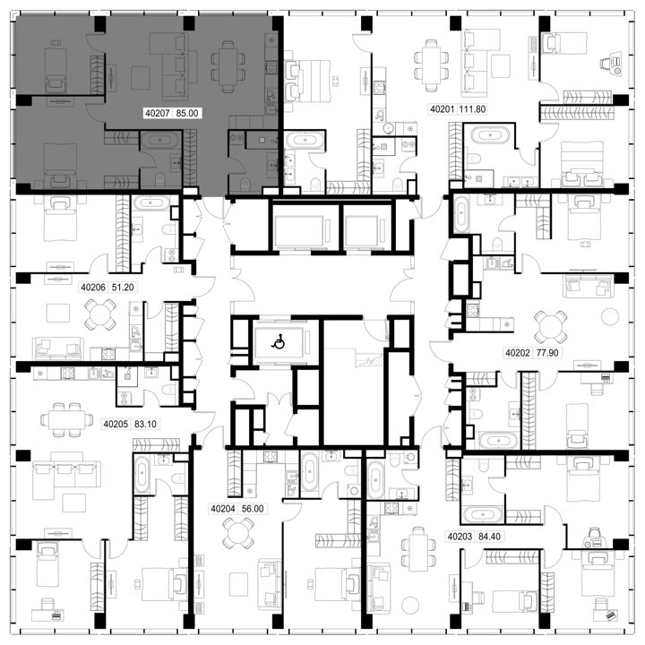 2-комнатная квартира, 85 м² — фото 2