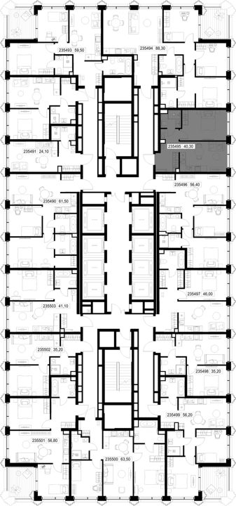 1-комнатная квартира, 40,3 м² — фото 2