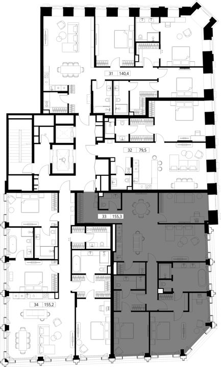 3-комнатная квартира, 155,3 м² — фото 2