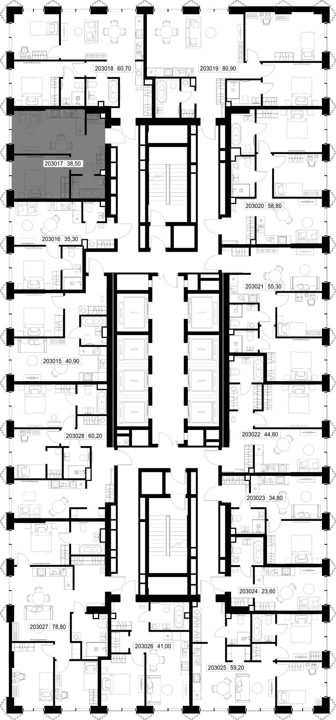 1-комнатная квартира, 38,5 м² — фото 2