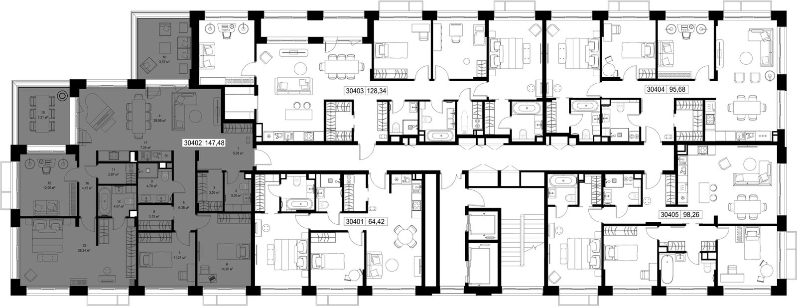 4-комнатная квартира, 147,5 м² — фото 2