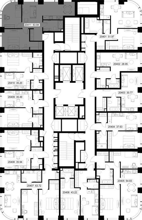 2-комнатная квартира, 63,8 м² — фото 2