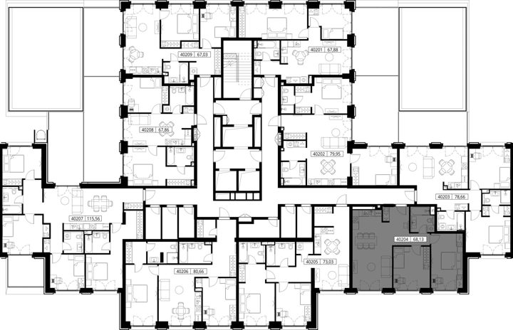 2-комнатная квартира, 68,1 м² — фото 2