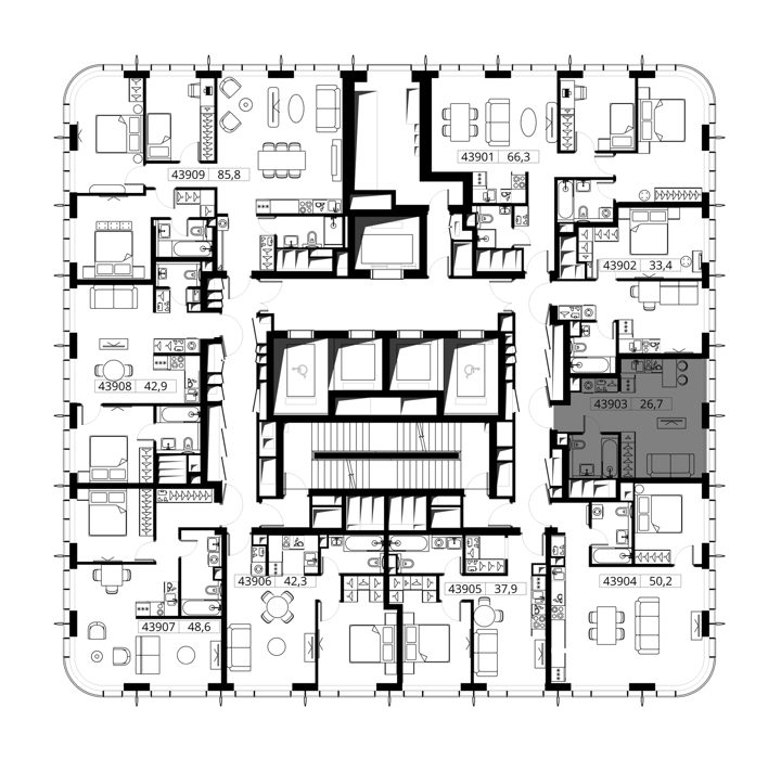 Квартира-студия, 26,7 м² — фото 2