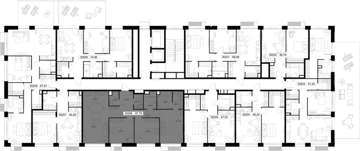 3-комнатная квартира, 97,8 м² — фото 3