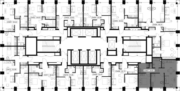 2-комнатная квартира, 54,8 м² — фото 2