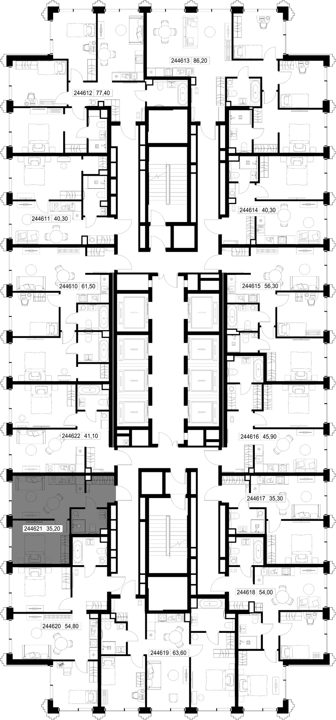 1-комнатная квартира, 35,2 м² — фото 2