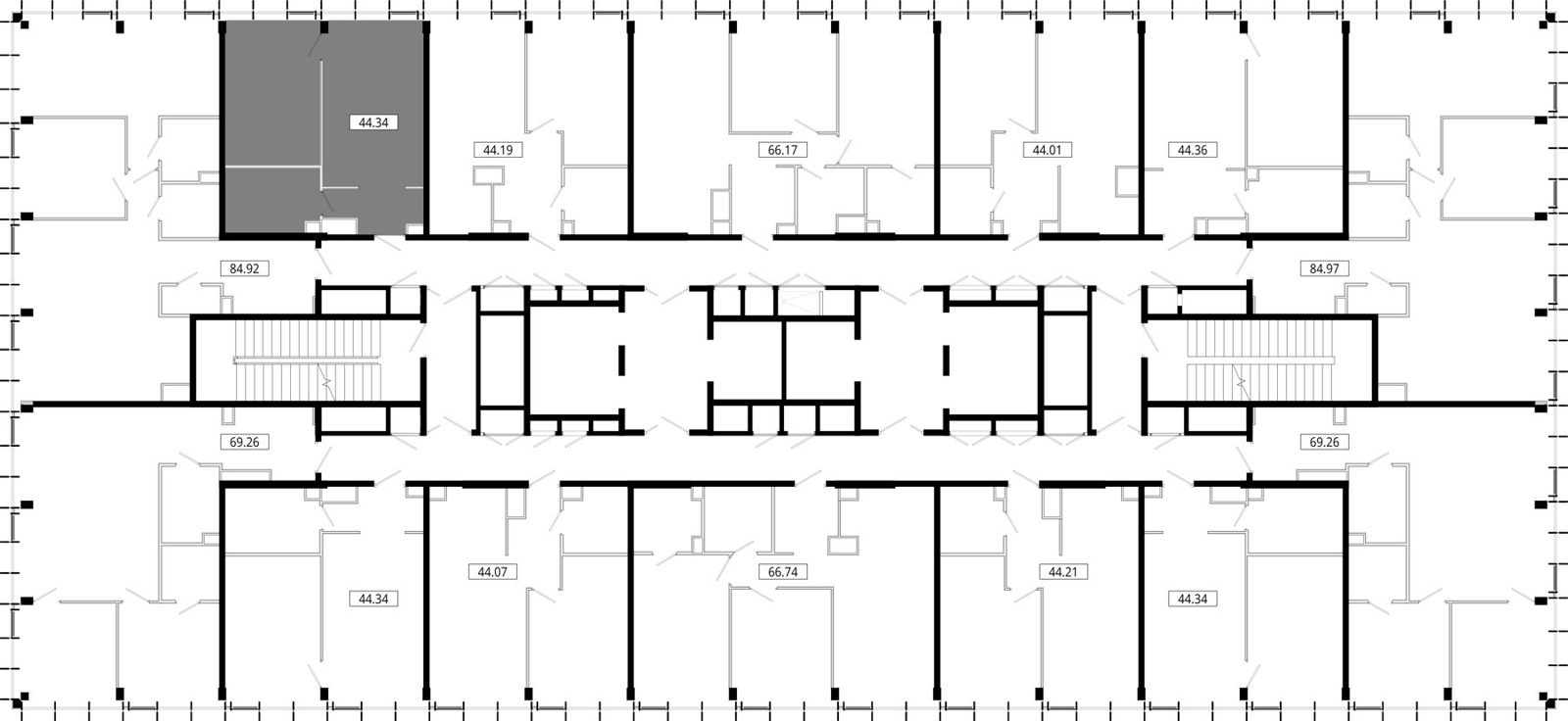 1-комнатная квартира, 44 м² — фото 2