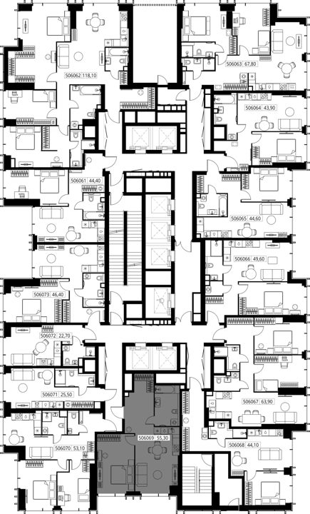 1-комнатная квартира, 55,3 м² — фото 2