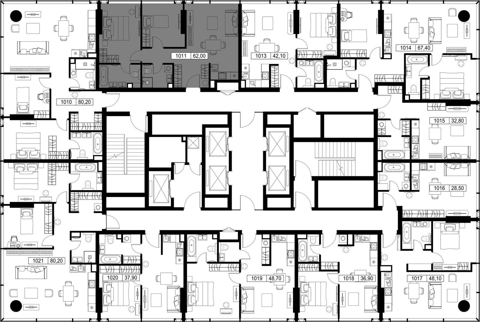2-комнатная квартира, 62 м² — фото 2