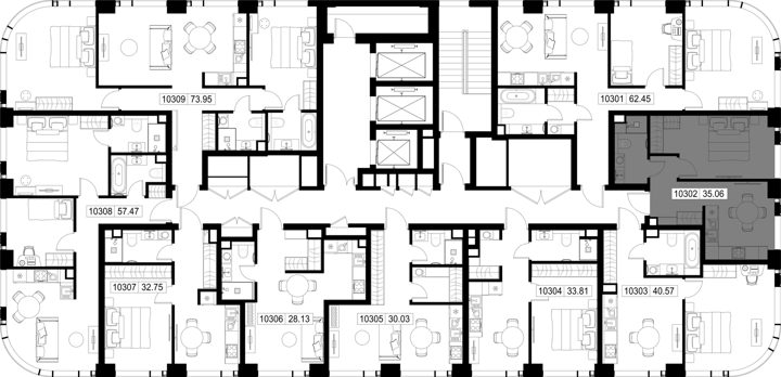 1-комнатная квартира, 35,1 м² — фото 2