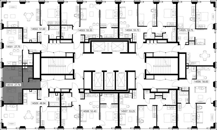 Квартира-студия, 27,7 м² — фото 2