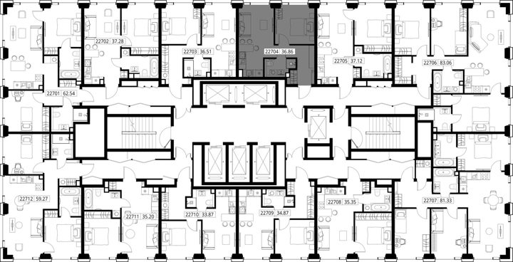 1-комнатная квартира, 36,9 м² — фото 2