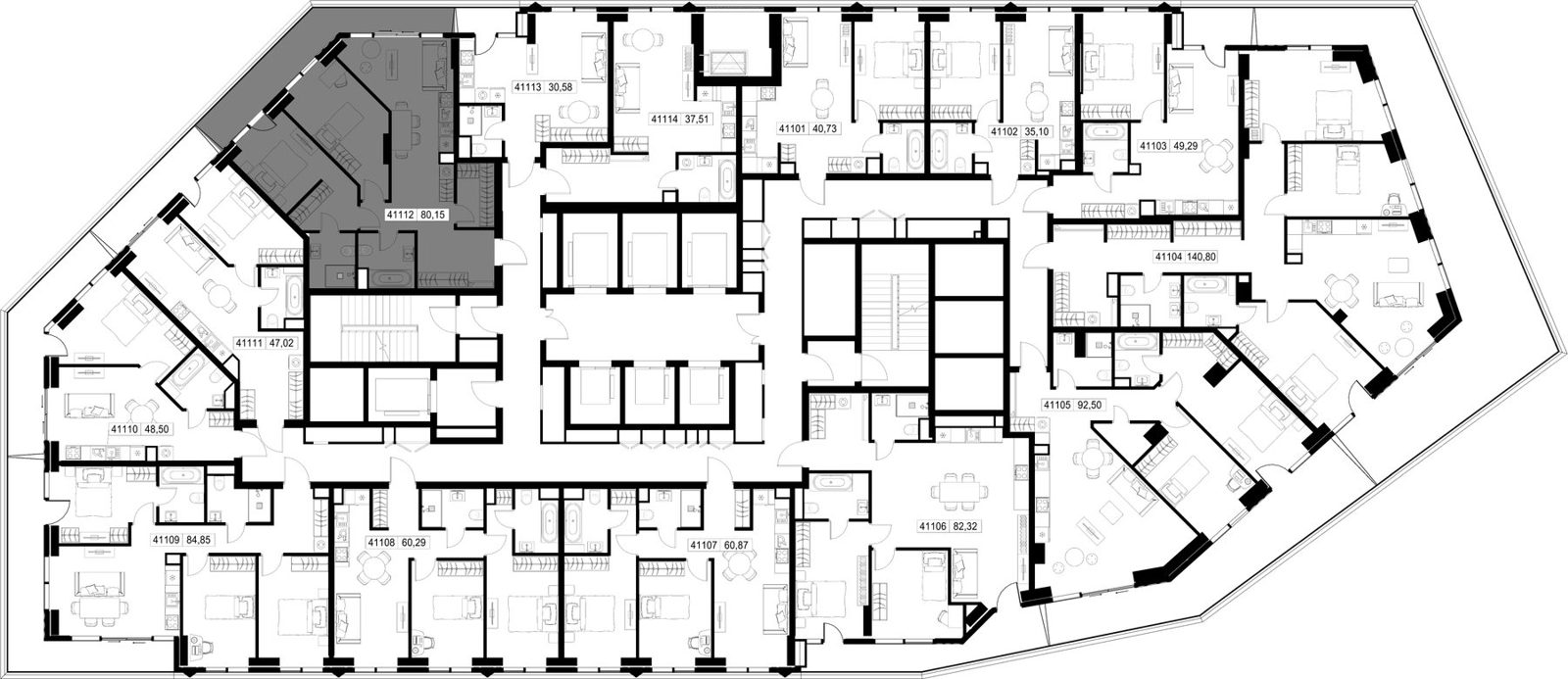 2-комнатная квартира, 80,2 м² — фото 2