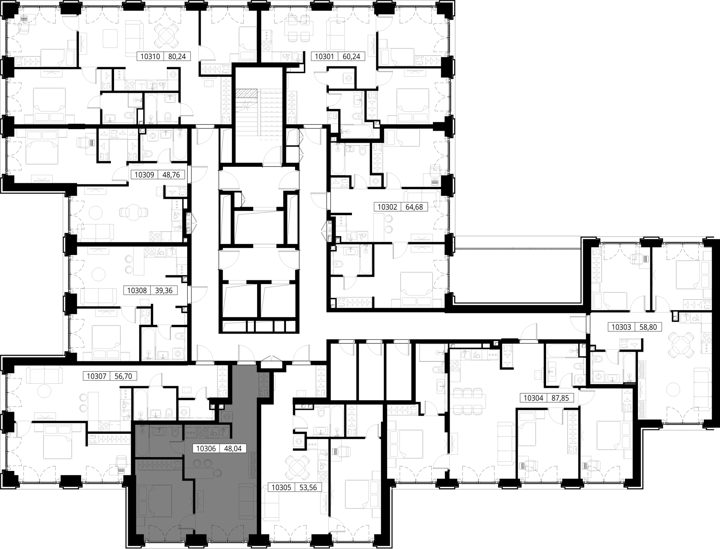 1-комнатная квартира, 48 м² — фото 2